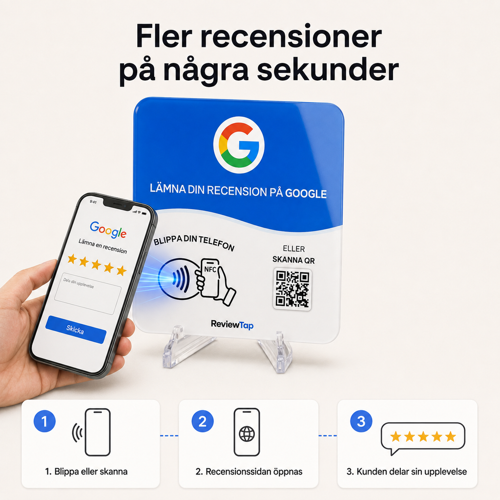 ReviewTap – Google-recensioner med ett blipp