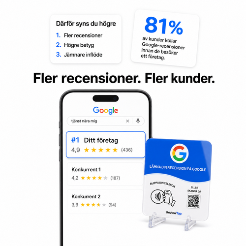 ReviewTap – Google-recensioner med ett blipp